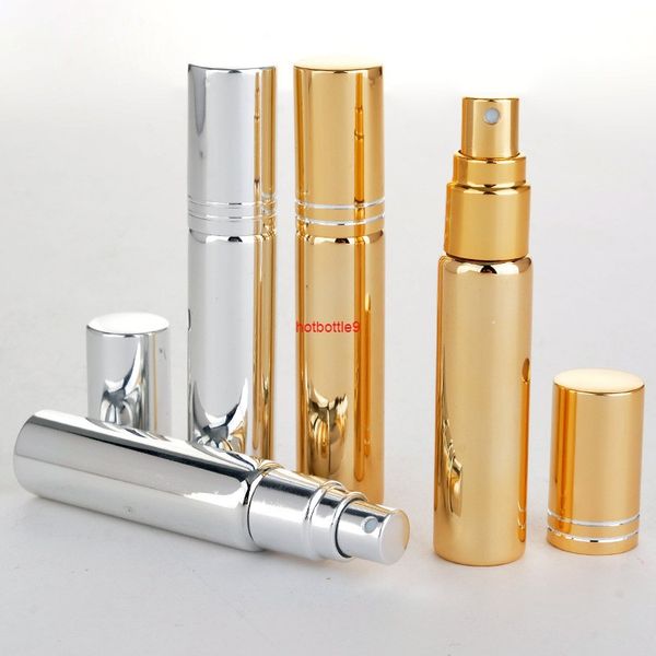 10 ml Überzug UV Schwarz Gold Silber Tragbare Mini Spray Parfüm Flaschen Reise Make-Up Parfüm Zerstäuber Fall Verpackung 50 teile/los pls auftrag