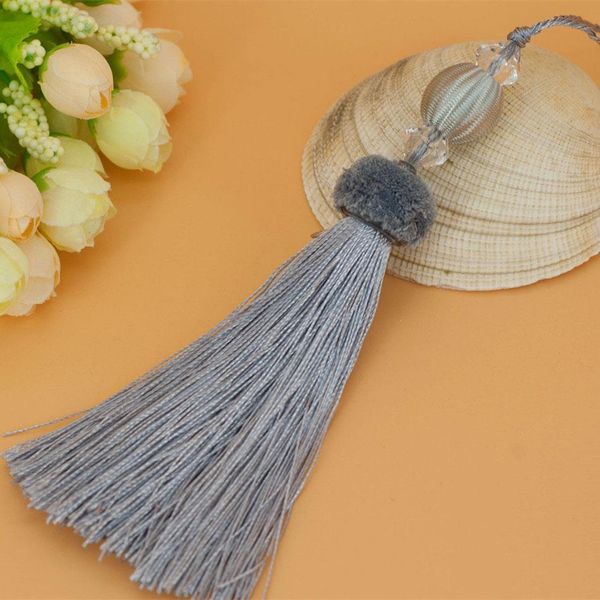 

wholesale 6pcs lot 12cm tassel with hanging rope silk sewing tassels trim decorative key tassel for curtains home decoration h jllksu