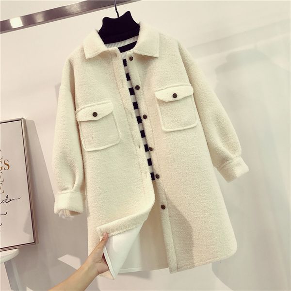 

women warm autumn winter jacket long sleeve overcoat new arrival 1020, Black