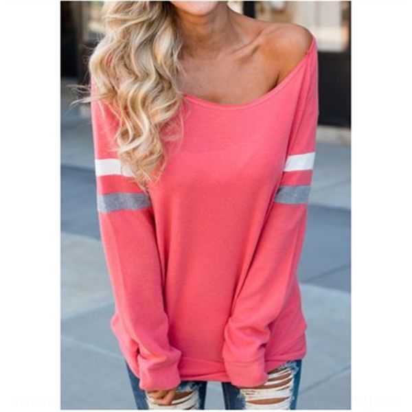 

2020 женщин твердого тела на одно плечо свободно длиной 2020 женщин твердого одна футболка плеча рукав потерять длинный рукав футболки tsj63, White