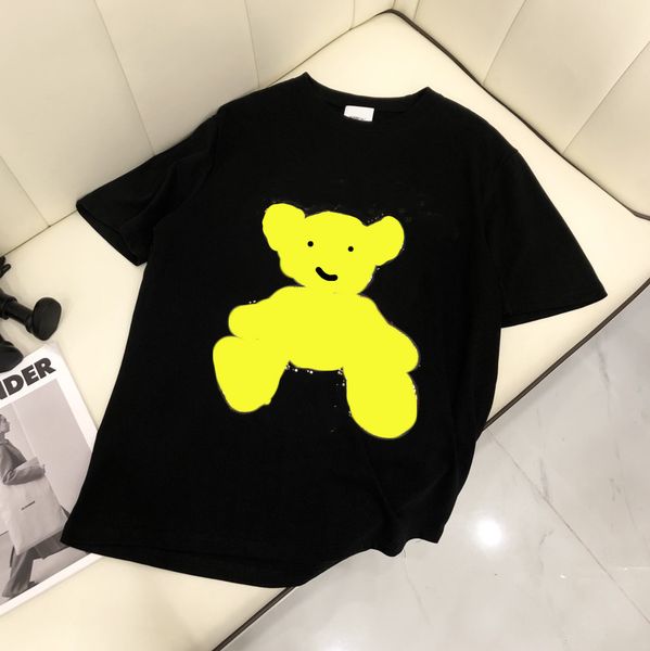 

designer luxury ladies short sleeves women's t-shirt loose lightweight breathable fashion casual animal print couple t-shirt black whi, White