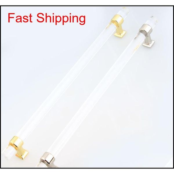 

300mm moden fashion clean acrylic wardrobe kitchen cabinet door handles silver gold dresser cupboard drawer jllmvg ladyshome