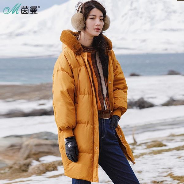 

inman women winter fashion solid color eiderdown coat1, Black