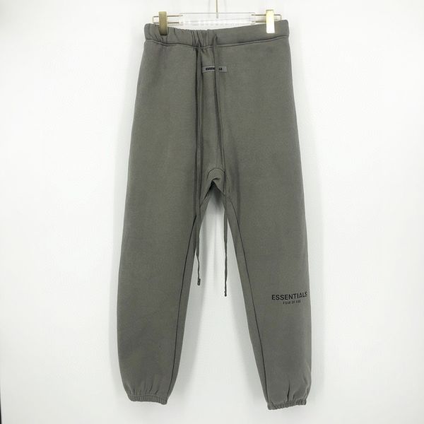 

spring summer usa fear of god essentials 6th 3m reflective embroidery trousers casual fog sweatpants men women jogger pants, Black