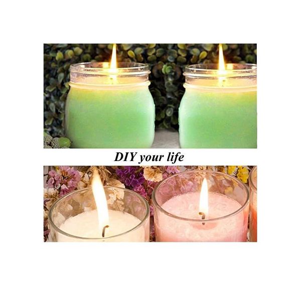 

100 piece natural cotton candlewick, low smoke pre-waxed & cotton core,for candle making,candle diy15c jllpek