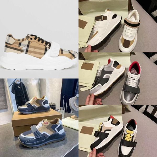 

casual shoes ceiling retro 2022 men designer sneaker chunky lace-up leather vintage women platform sneakers trainers shades box shoe with st, Black