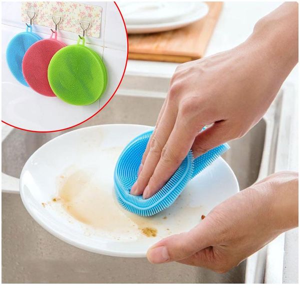 

magic sile dish bowl cleaning brush multifunction scouring pad pot pan wash brushes kitchen cleaner wash sqcdpf