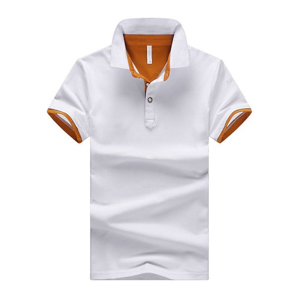 

501 summer lapel polo men's casual fashion, White;black