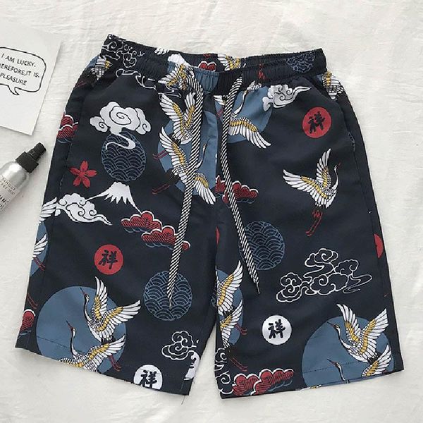 

2020 mens beach shorts summer loose large size 4xl quick-drying casual pants hawaii style seaside fancy shorts couple tide brand1, White;black