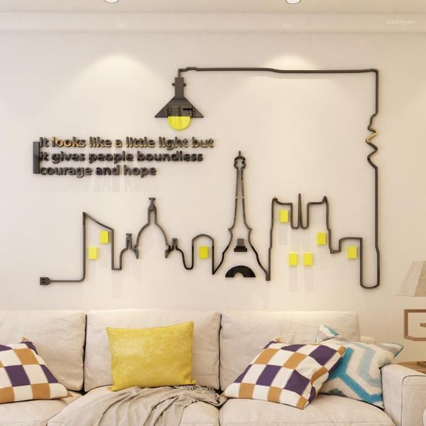 

wall stickers modern 3d decor living room bedroom wallpaper sticker sofa tv background decorations household art decals1