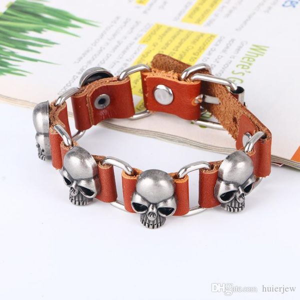 

charm bracelet leather thick male rivets studded cuff bangle single buckle belt bracelet, Golden;silver