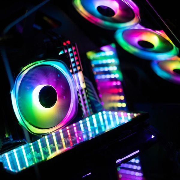 

fans & coolings fr-701 argb led pc case fan 120mm rgb lighting pwm chassis cooling forward reverse heatsink computer accessories