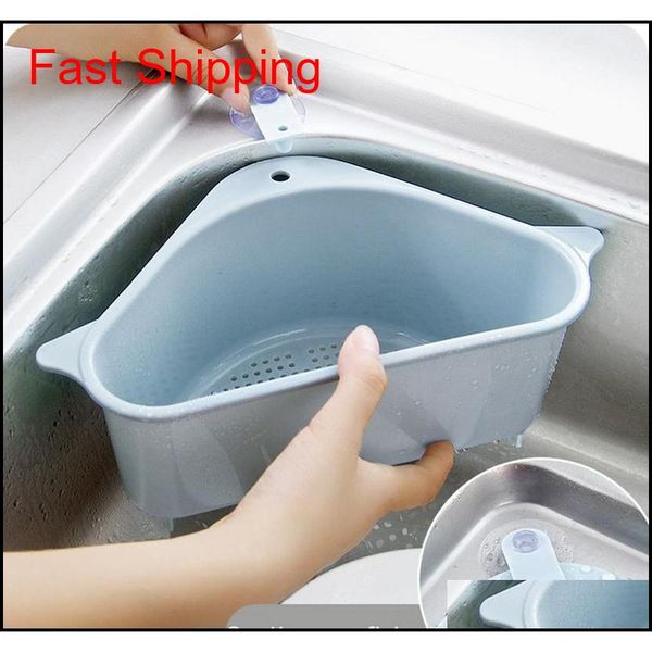 

triangular sink drain shelf shelving sink suction soap rag rack bucket kitchen drying rack spon qyluym homes2011