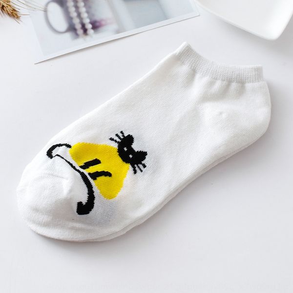 

women's boat boat cotton socksshort tube low leisure cartoon fashion female socks anti slip and sweat absorption cute spring korean cot, Black