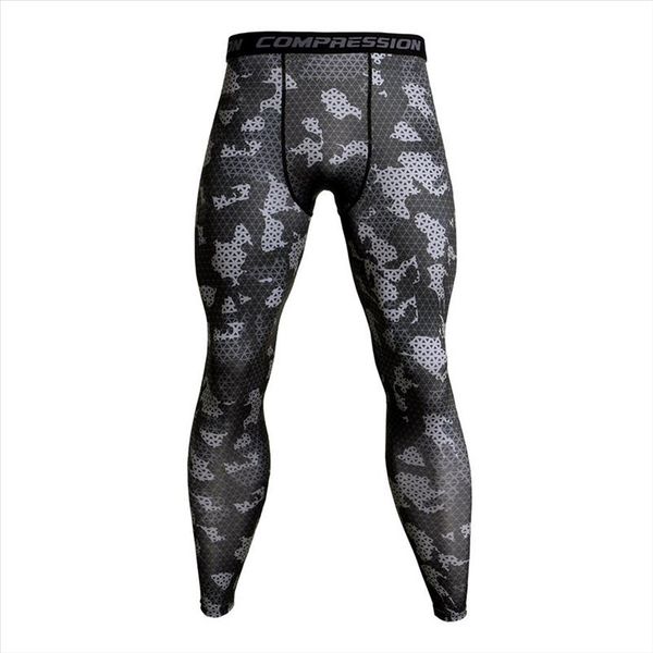 

3d camo joggers for men sweatpants quick dry bodybuilding compression pants men fitness tights mma gyms leggings mens trousers, Black