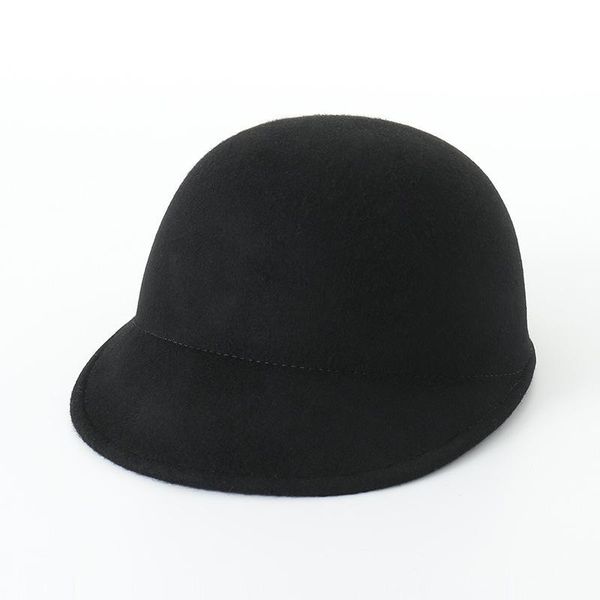 

cokk шерсть fedora ladies vintage hat зимние шапки для женщин round top black hat британский открытый повседневный chapeau femme высокого ка, Blue;gray