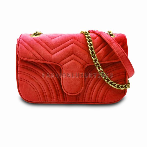 

6 colros fashion handbags purses women handbags bags gold chain strap velvet messenger bag crossbody shoulder bags totes purse 26cm