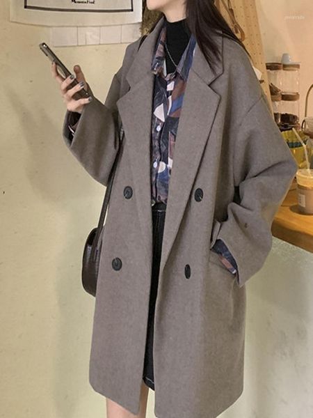 

women's jackets korean loose and versatile fashion coat for fall / winter 20211, Black;brown