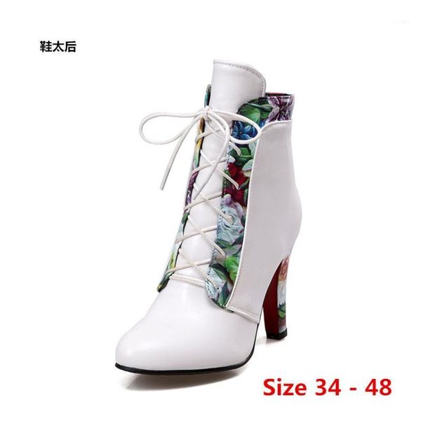 

boots woman high heel heels for women shoes spring autumn ankle booties female small big size 34 - 481, Black