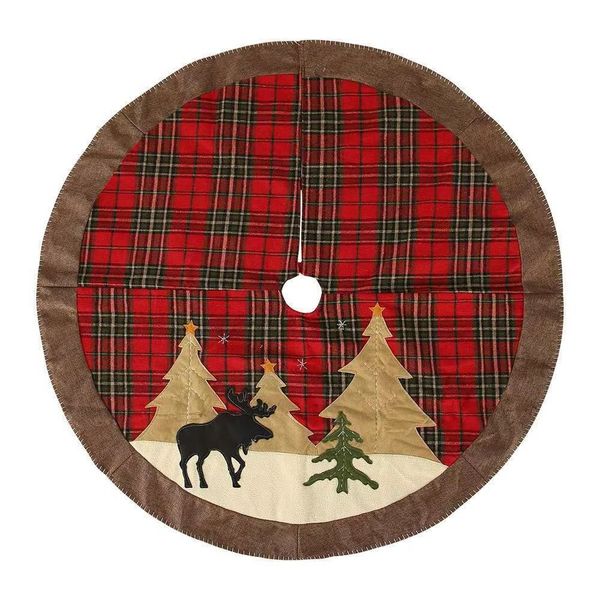 

cloth plaid paste style decorations skirt christmas mat small tree decoration