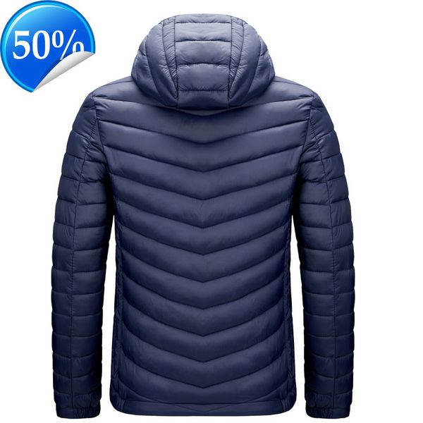 

men's winter warm outdoor down jacket fashion lxesaabab, Black