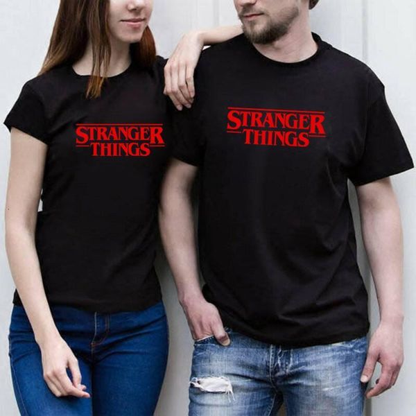 

stranger things letter print t shirt women short sleeve o neck loose tshirt 2020 summer women tee shirt camisetas mujer, White