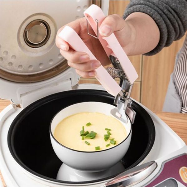 

bowl clamp stainless steel picnic pot clip dish clamp kitchen microwave oven tool handle clamp bowl clip gripper