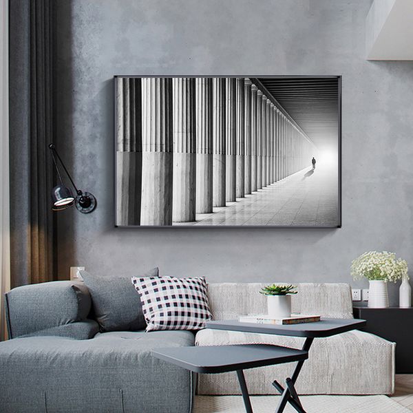 

nordic modern building landscape art canvas prints posters wall art abstract pictures for living room bedroom modern home decor