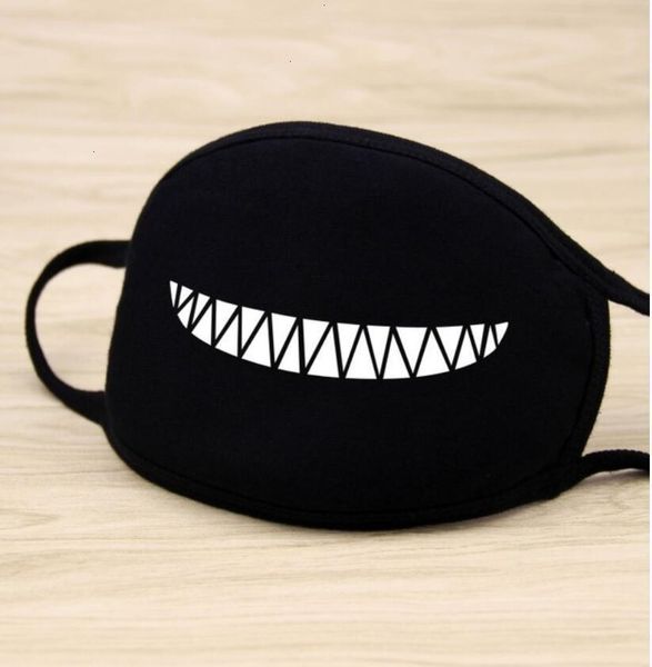 

funny teeth cartoon half masks black letter anime cotton dustproof mouth face mask