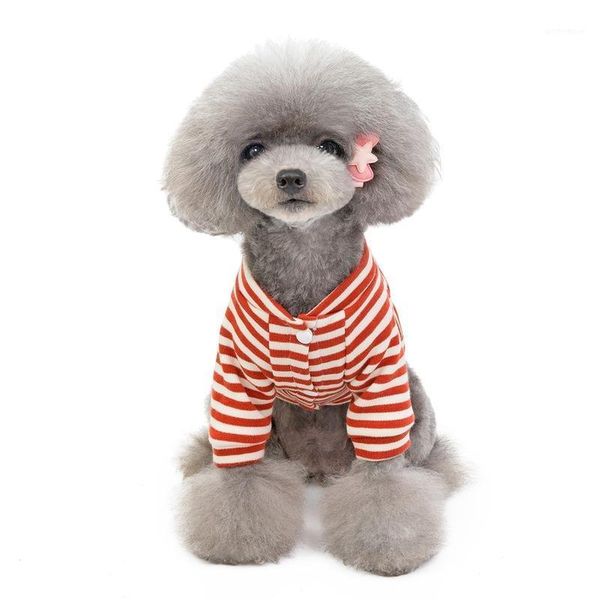 

bear backpack dog clothes cute japan and south korea style clothing for dogs striped autumn winter new sweater cartoon girl ropa1