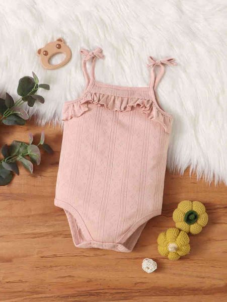 

baby frill bow cami bodysuit she, Blue