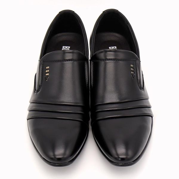 

acebuy2 fashion men business dress loafers pu leather pointy black shoes oxford breathable formal wedding shoes
