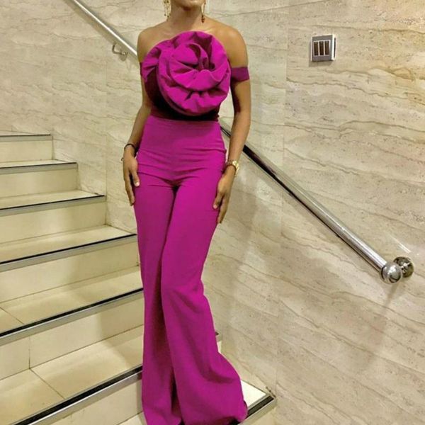 

fashion runway 2020 designer jumpsuit women's strapless sleeveless appliques straight jumpsuit1, Black;white