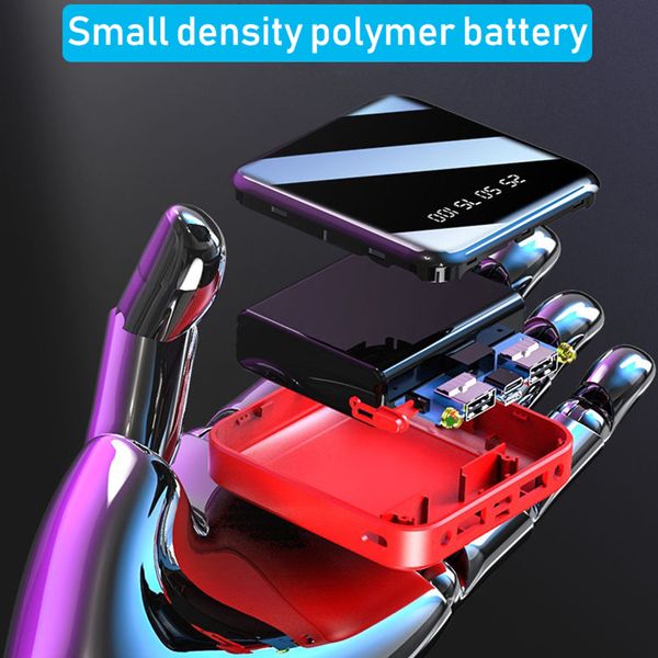 

mini power bank 30000mah mi powerbank pover bank charger dual usb ports external battery poverbank portable