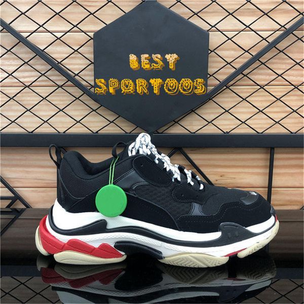 

classic triple s platform paris 17fw triple s men women black red white green casual dad shoes tennis increasing designer sneakers 36-45
