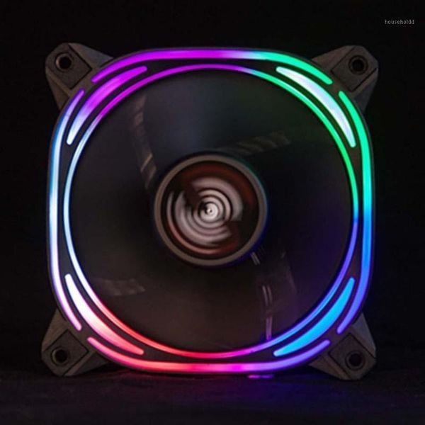 

6 pin 7 blades rgb led case fan 120mm fans silent sleeve deskpc fan computer cooling cooler cpu coolers radiators for pc1