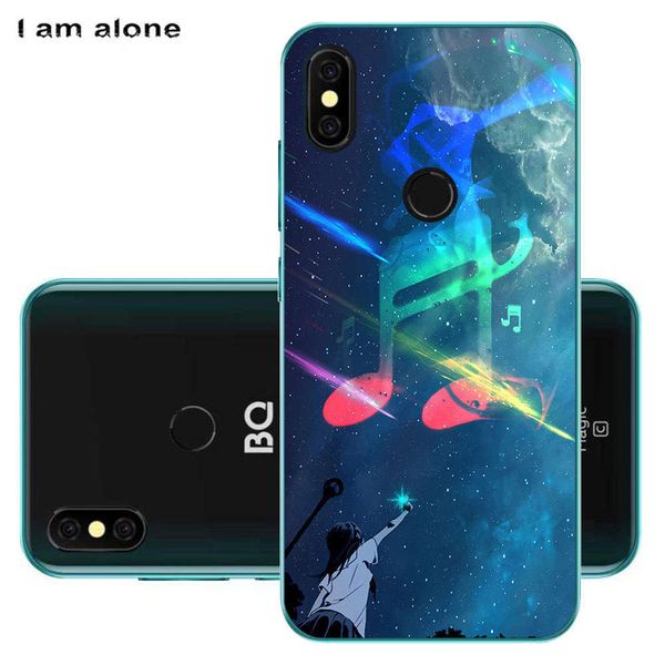

qai am alone for bq 5730l magic c 2019, 5.71 "mobile case, fashion cartoon shelvfr