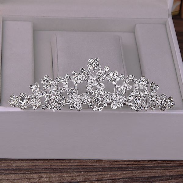 

sdiamond bridal princess headdress ornament korean water wedding dress accessories hair hoop comb crown s, Silver