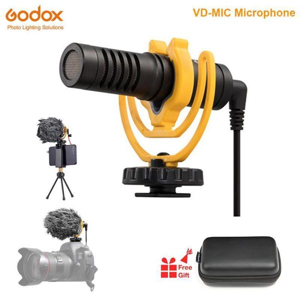 

godox vd-mic sun video microphone universal recording microphone mic for dslr camera android smartphones mac tablet1