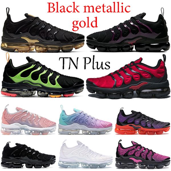

plus tn running shoes triple white black metallic gold noble red electric green men sneakers active fuchsia voltage purple women trainers