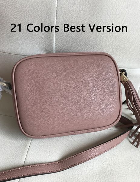 

21 cross version 20cm leather disco soho body womens ladies bags small flap bags tassel classic fashion genuine shoulder colors ba vbsa, Red;black