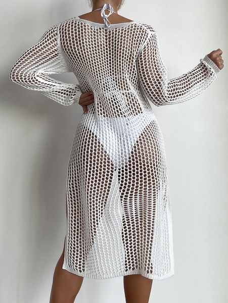 

hollow out twist kimono 41cr#, White;black