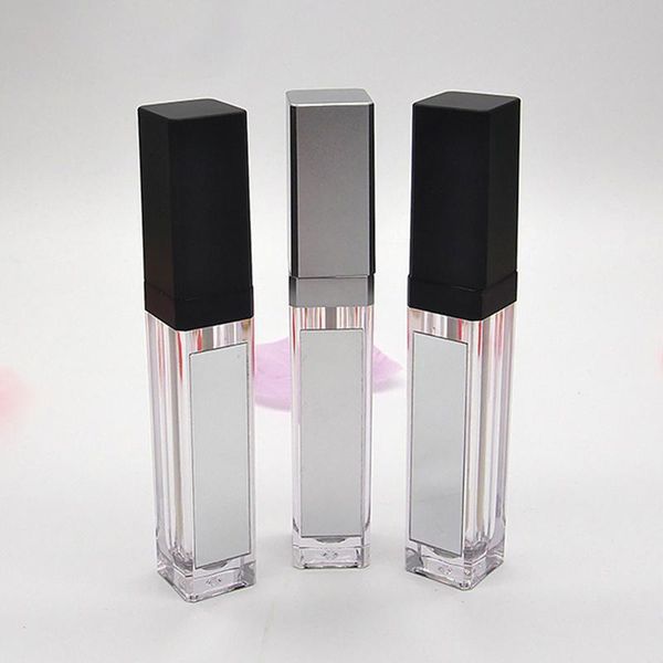 

storage bottles & jars 7ml square lip gloss tubes empty bottle with led light mirror clear cosmetic containers makeup tools
