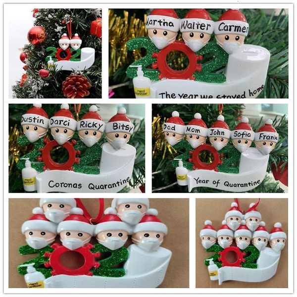 

карантин орнамент 2020 рождественской елка висячей подвески diy имя blessing подвеску с ручной санированным рождественскими украшениями морс