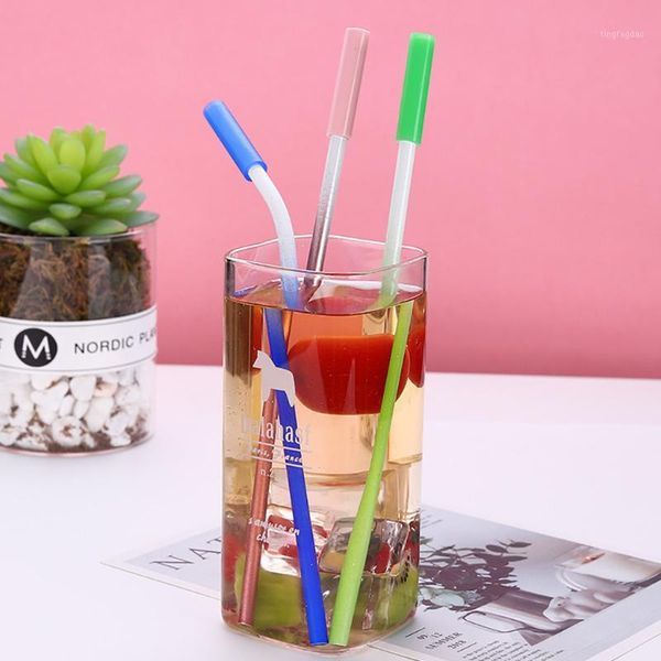 

drinking straws 2021 essential tools for home long stainless steel metal with cleaning brushes set recycle protective equipment1