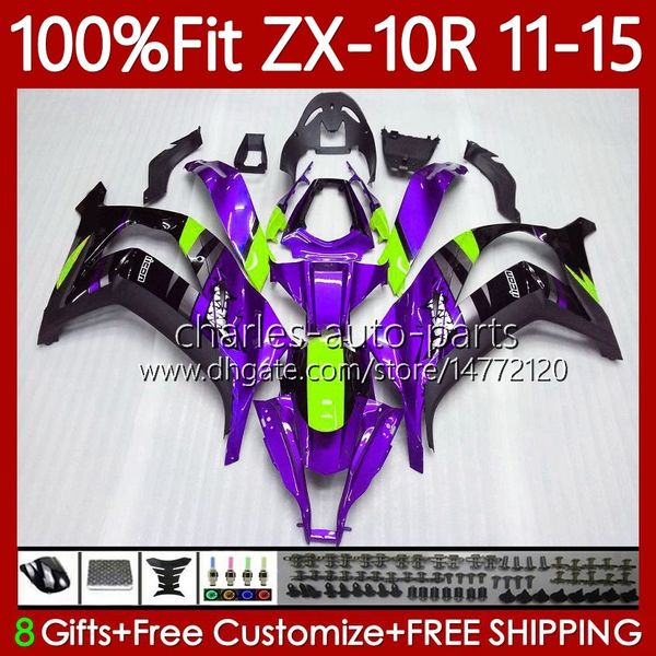 Ferios de injeção para Kawasaki Ninja ZX 10 R 1000 CC ZX1000 C 11-15 Preto roxo 101No.38 ZX 10R 1000CC ZX-10R ZX10R 11 12 13 14 15 ZX-1000 2012 2012 2013 2014 2015