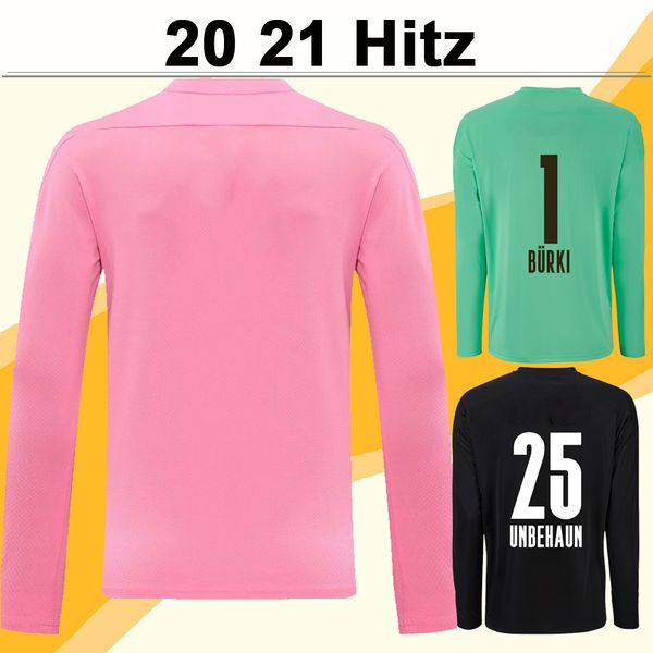 

20 21 hitz unbehaun bÃ¼rki mens soccer jerseys goalkeeper balck pink green the new football shirts long sleeve uniforms, Black;yellow