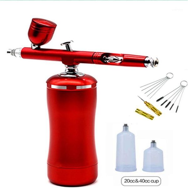 

0.3mm dual action airbrush with compressor set spray gun accessories cake decorating brushes for manicure air brush nail art car1