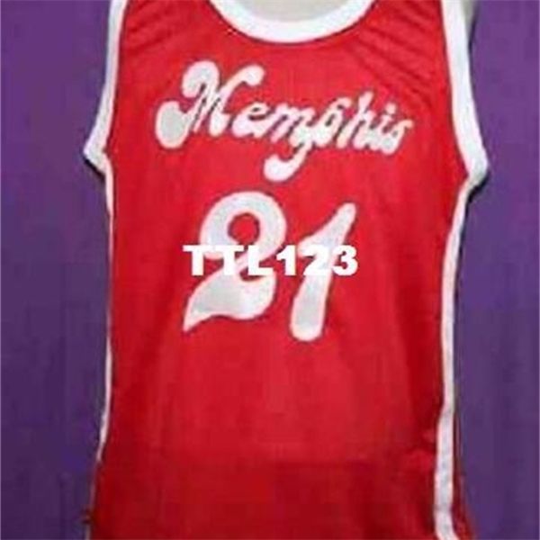 

vintage larry finch ms red sounds retro 1972-74 home #21 mesh fabric full embroidery size s-4xl or custom any name or number college jersey, Black