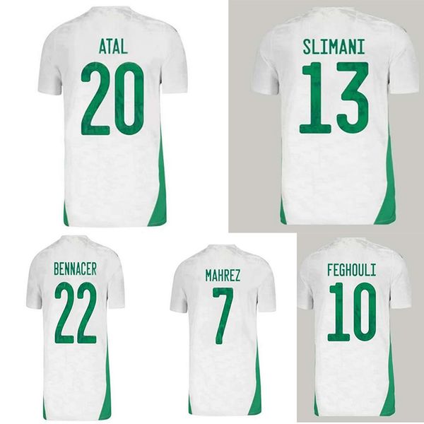 

2020 2021 algeria mahrez feghoul soccer jerseys 20 21africa cup two stars slimani bennacer atal home away man football shirt, Black;yellow